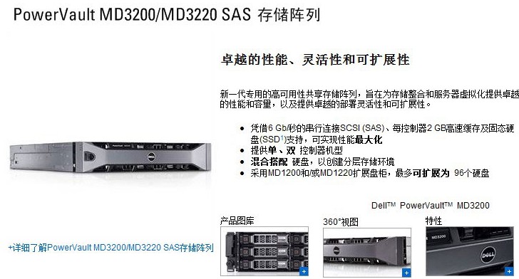 DELL MD3200直连存储